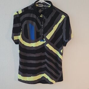 Jamie Sadock Black and Yellow Short Sleeve Tee